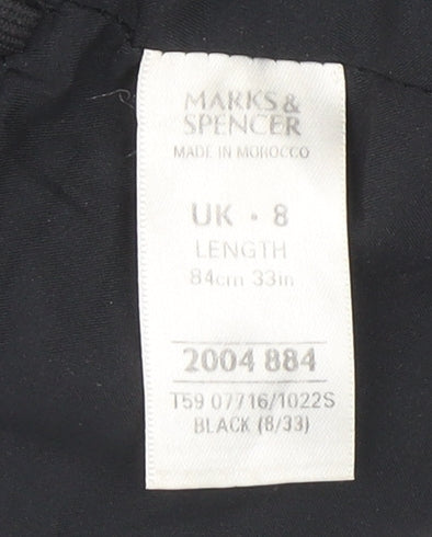 Marks and Spencer Women’s Black Size 8 A-Line Midi Skirt