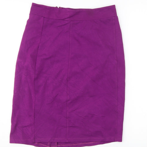 Monsoon Women’s Purple Knee Length Pencil Skirt Size 10 High Rise