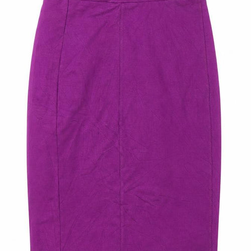 Monsoon Women’s Purple Knee Length Pencil Skirt Size 10 High Rise