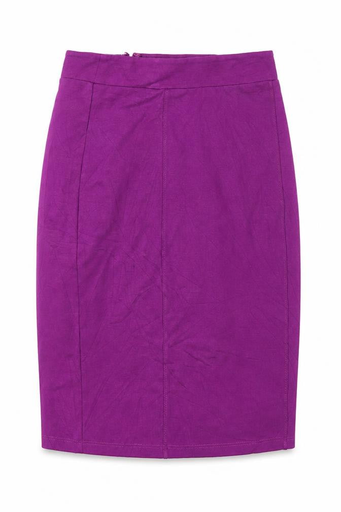 Monsoon Women’s Purple Knee Length Pencil Skirt Size 10 High Rise