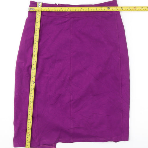 Monsoon Women’s Purple Knee Length Pencil Skirt Size 10 High Rise
