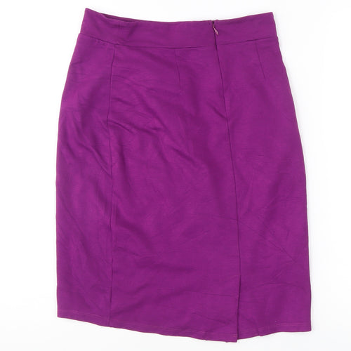 Monsoon Women’s Purple Knee Length Pencil Skirt Size 10 High Rise