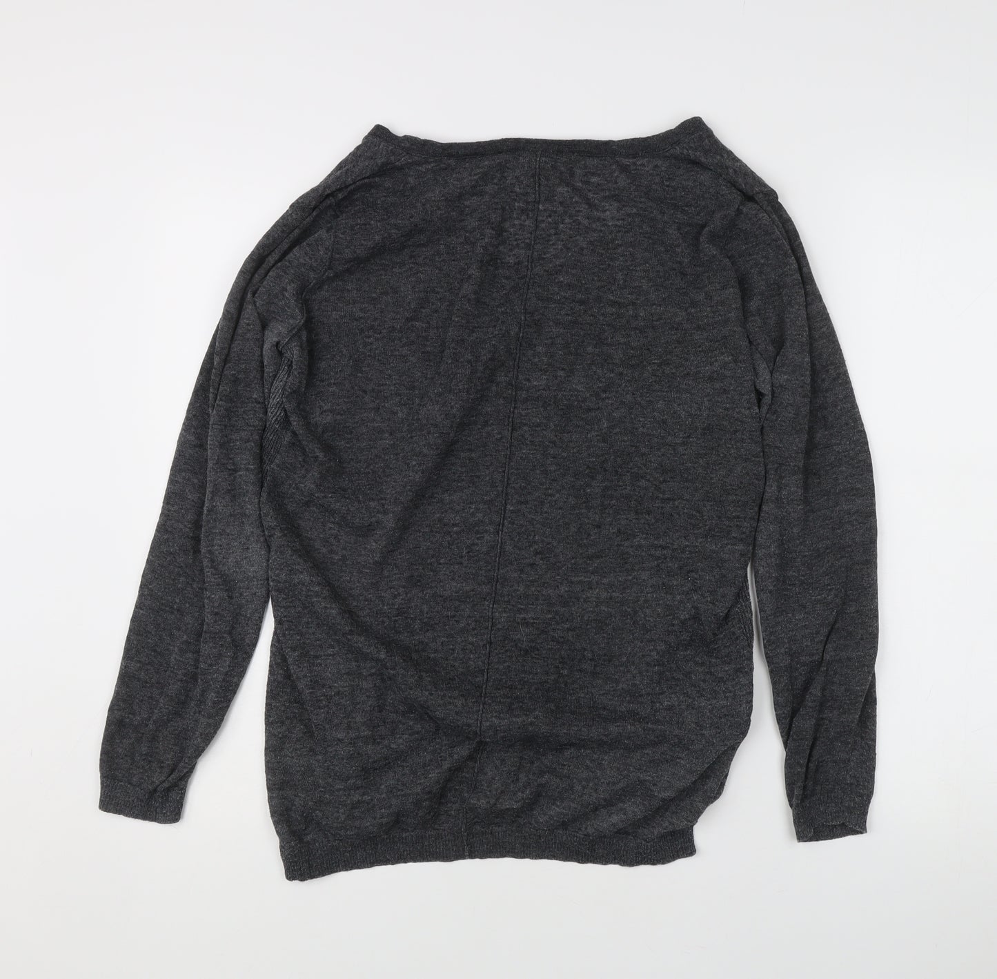 GAP Women's Grey V-Neck Pullover Jumper Size L Regular Fit