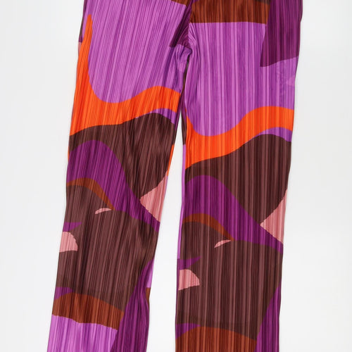 PrettyLittleThing Women’s Multicoloured Geometric Trousers Size 12