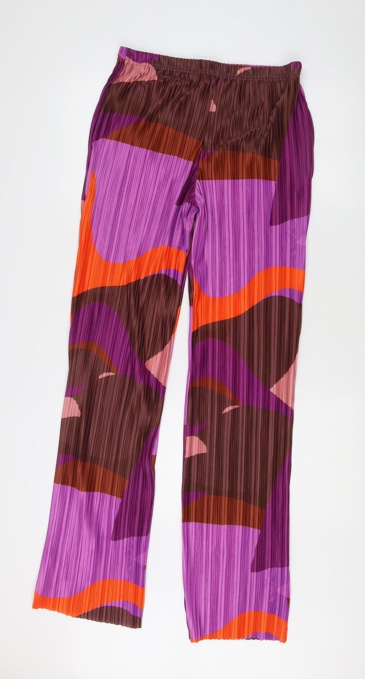 PrettyLittleThing Women’s Multicoloured Geometric Trousers Size 12