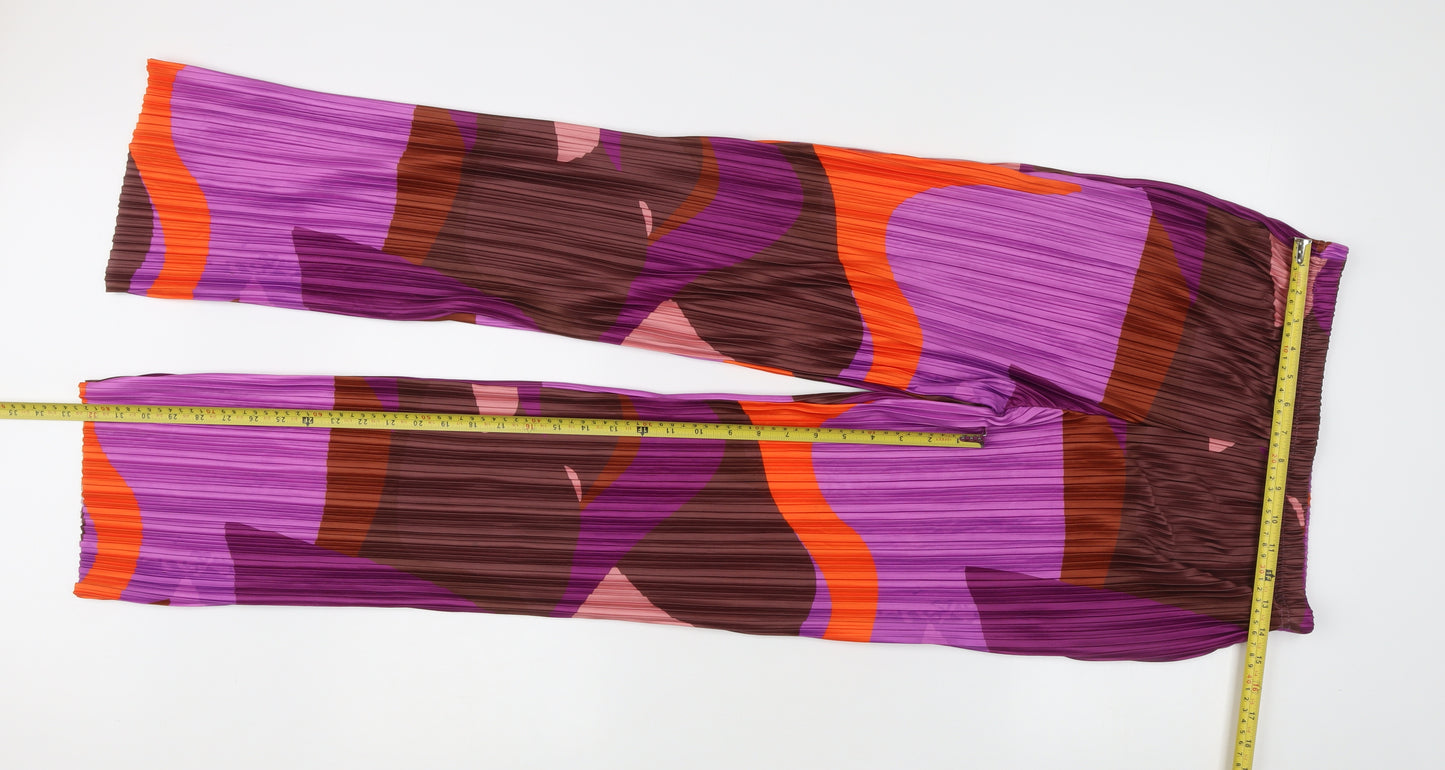 PrettyLittleThing Women’s Multicoloured Geometric Trousers Size 12