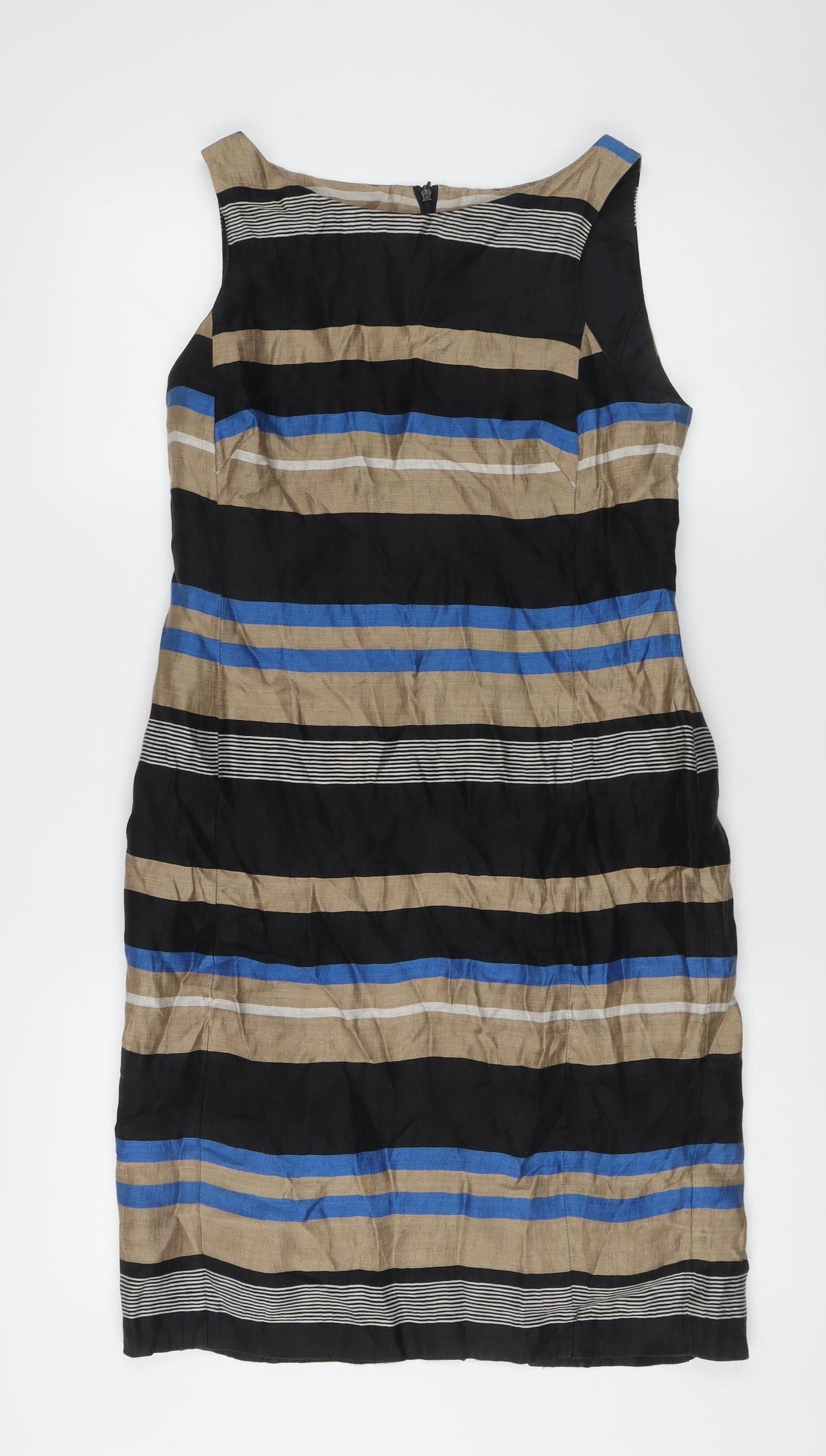 Marks and Spencer Autograph Women’s Multicoloured Stripe Sheath Dress Size 8