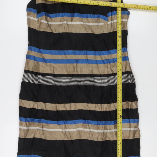 Marks and Spencer Autograph Women’s Multicoloured Stripe Sheath Dress Size 8