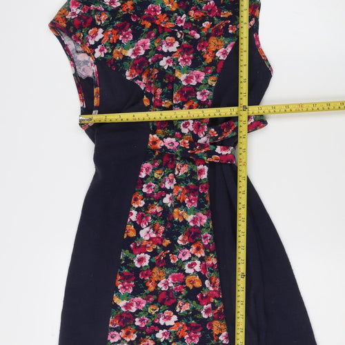 Izabel London Women’s Multicoloured Floral A-Line Dress Size 12