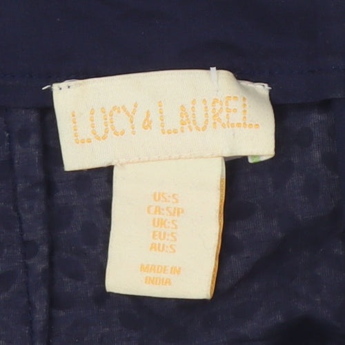 Lucy & Laurel Womens White Geometric Pencil Skirt S Knee Length