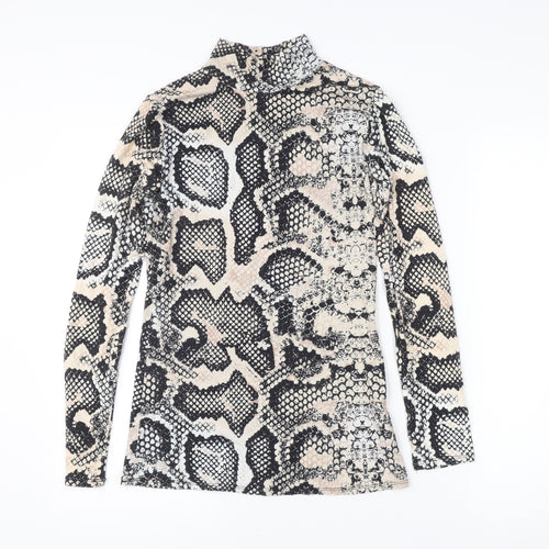 Dorothy Perkins Women’s Multicoloured Snake Print Long Sleeve Top UK 10