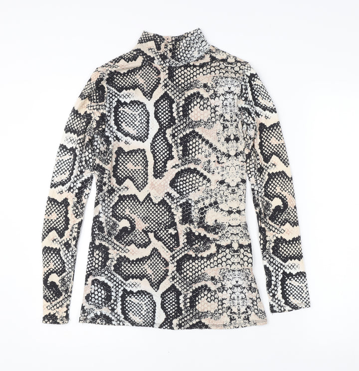 Dorothy Perkins Women’s Multicoloured Snake Print Long Sleeve Top UK 10