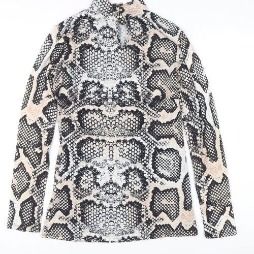 Dorothy Perkins Women’s Multicoloured Snake Print Long Sleeve Top UK 10