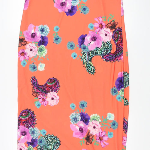 Kaleidoscope Women’s Orange Size 14 Midi Tank Dress Paisley Floral