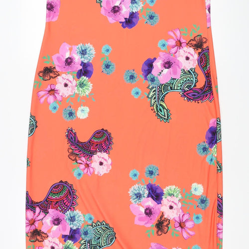 Kaleidoscope Women’s Orange Size 14 Midi Tank Dress Paisley Floral