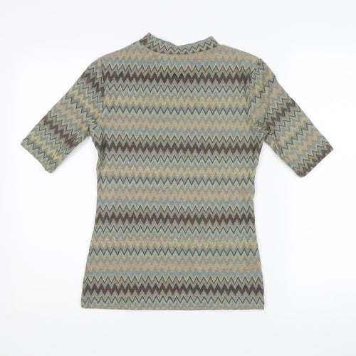 Dorothy Perkins Women’s Multicoloured Geometric Knit Top UK 10 Slim Fit