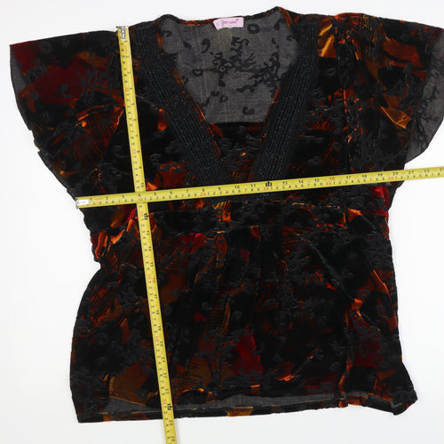 Marks and Spencer Women’s Multicoloured Velvet Tunic Blouse Size 20