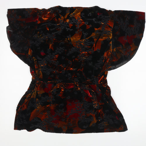 Marks and Spencer Women’s Multicoloured Velvet Tunic Blouse Size 20