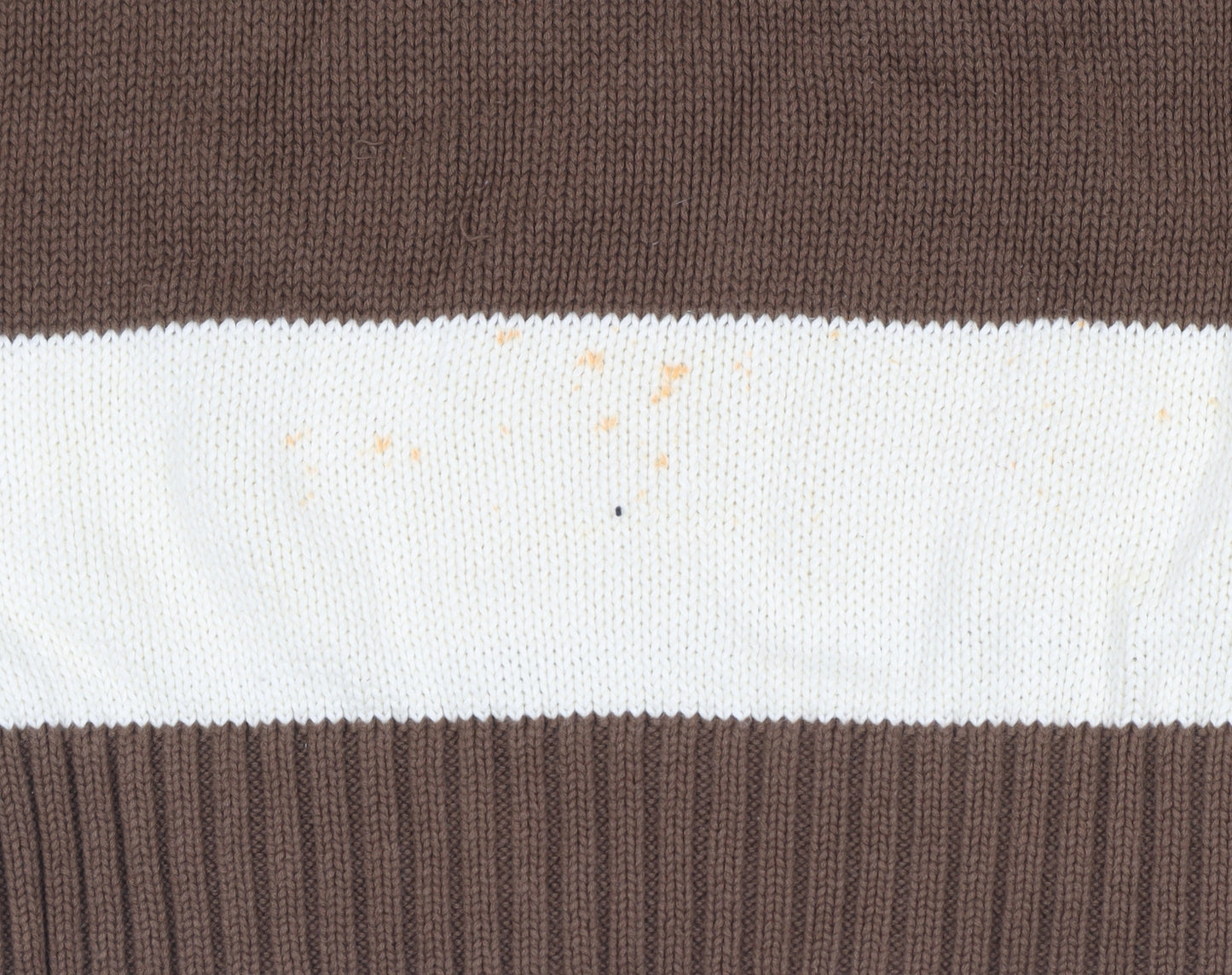 Brandy Melville Women's Brown Striped Cotton Pullover Jumper One Size
