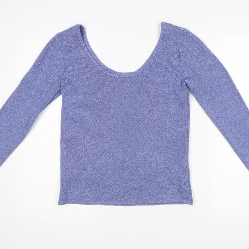 Great Plains Women's Blue Size 14 Slim Fit Scoop Neck Jumper