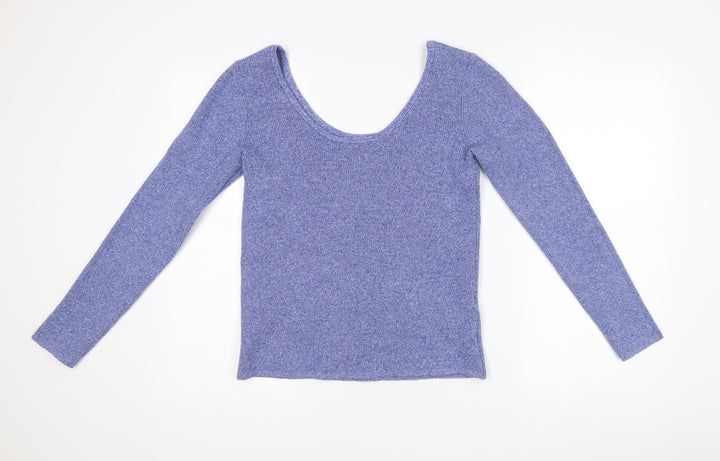 Great Plains Women's Blue Size 14 Slim Fit Scoop Neck Jumper