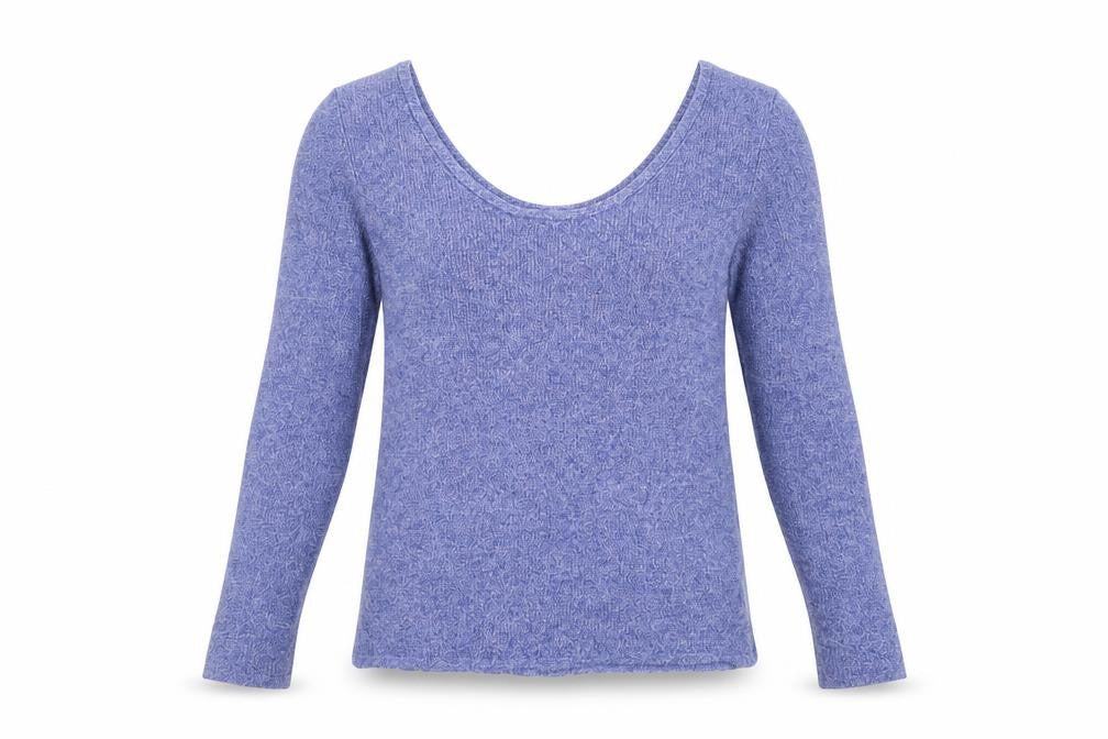 Great Plains Women's Blue Size 14 Slim Fit Scoop Neck Jumper