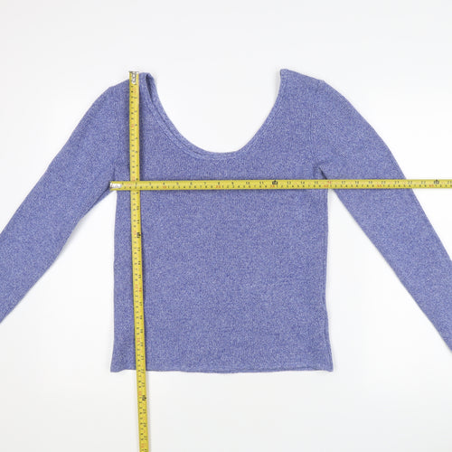 Great Plains Women's Blue Size 14 Slim Fit Scoop Neck Jumper