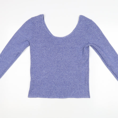 Great Plains Women's Blue Size 14 Slim Fit Scoop Neck Jumper