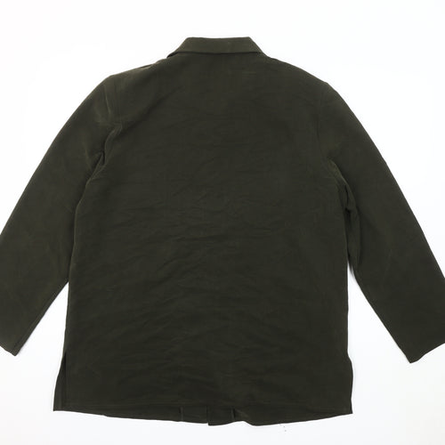 Holmewood Women's Green Size 16 Collared Long Sleeve Button-Up Shirt