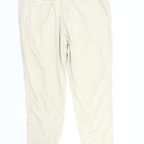 Marks and Spencer Women’s Beige Chino Trousers Size 20 Regular Fit