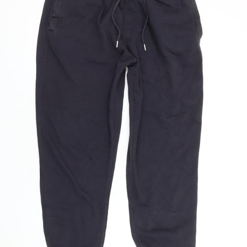 Pull&Bear Women Black Size 12 Jogger Tapered Trousers Cotton Blend