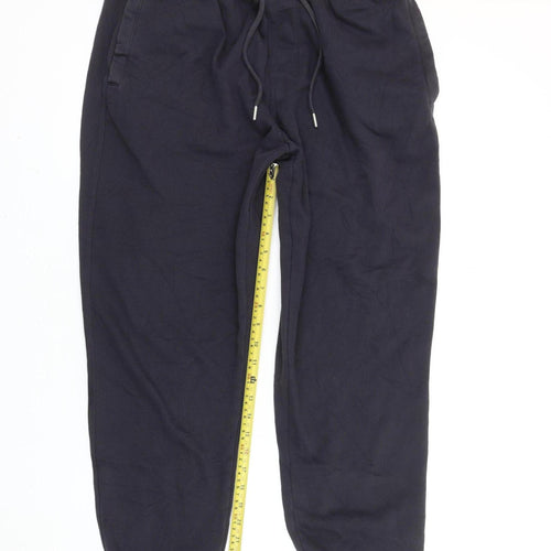 Pull&Bear Women Black Size 12 Jogger Tapered Trousers Cotton Blend