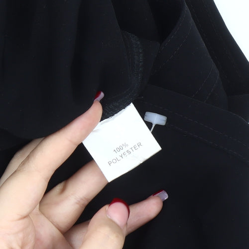 Michel Ambers Women’s Black Size 12 Wide-Leg Dress Trousers