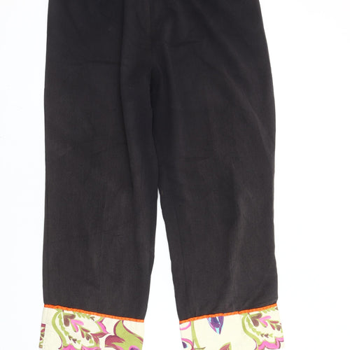 Paul Separates Women’s Black Cropped Cuffed Trousers UK14 Stretch