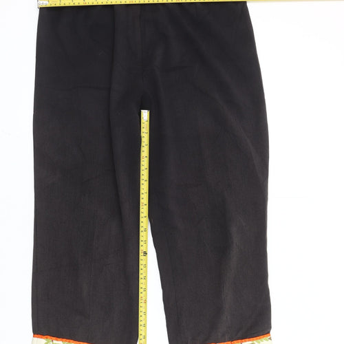 Paul Separates Women’s Black Cropped Cuffed Trousers UK14 Stretch
