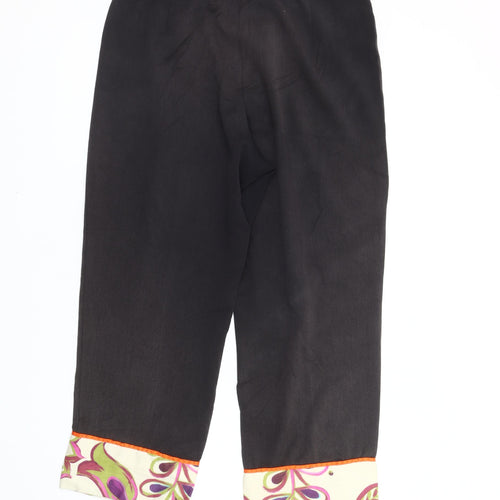 Paul Separates Women’s Black Cropped Cuffed Trousers UK14 Stretch