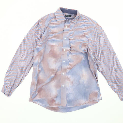 Taylor & Wright Men’s Multicoloured Striped Cotton Shirt L Slim Fit