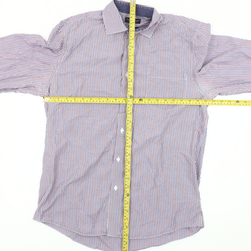 Taylor & Wright Men’s Multicoloured Striped Cotton Shirt L Slim Fit