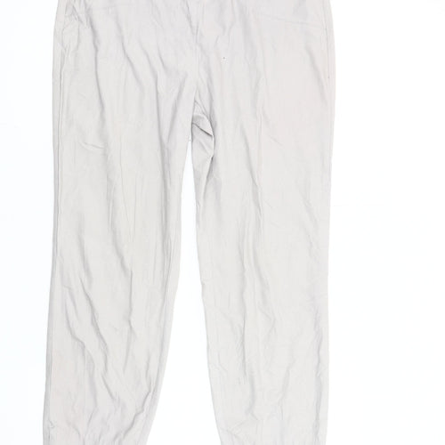 Phase Eight Women’s Grey Straight Leg Cotton Trousers Size 14