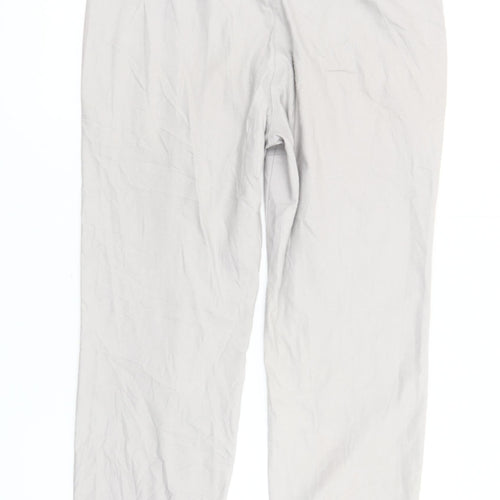 Phase Eight Women’s Grey Straight Leg Cotton Trousers Size 14