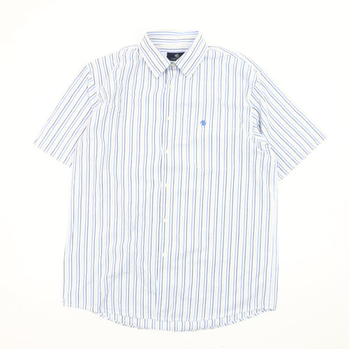 Carson Men's Multicoloured Striped M Short Sleeve Button-Up Shirt