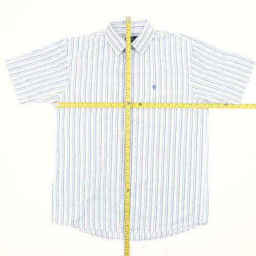 Carson Men's Multicoloured Striped M Short Sleeve Button-Up Shirt