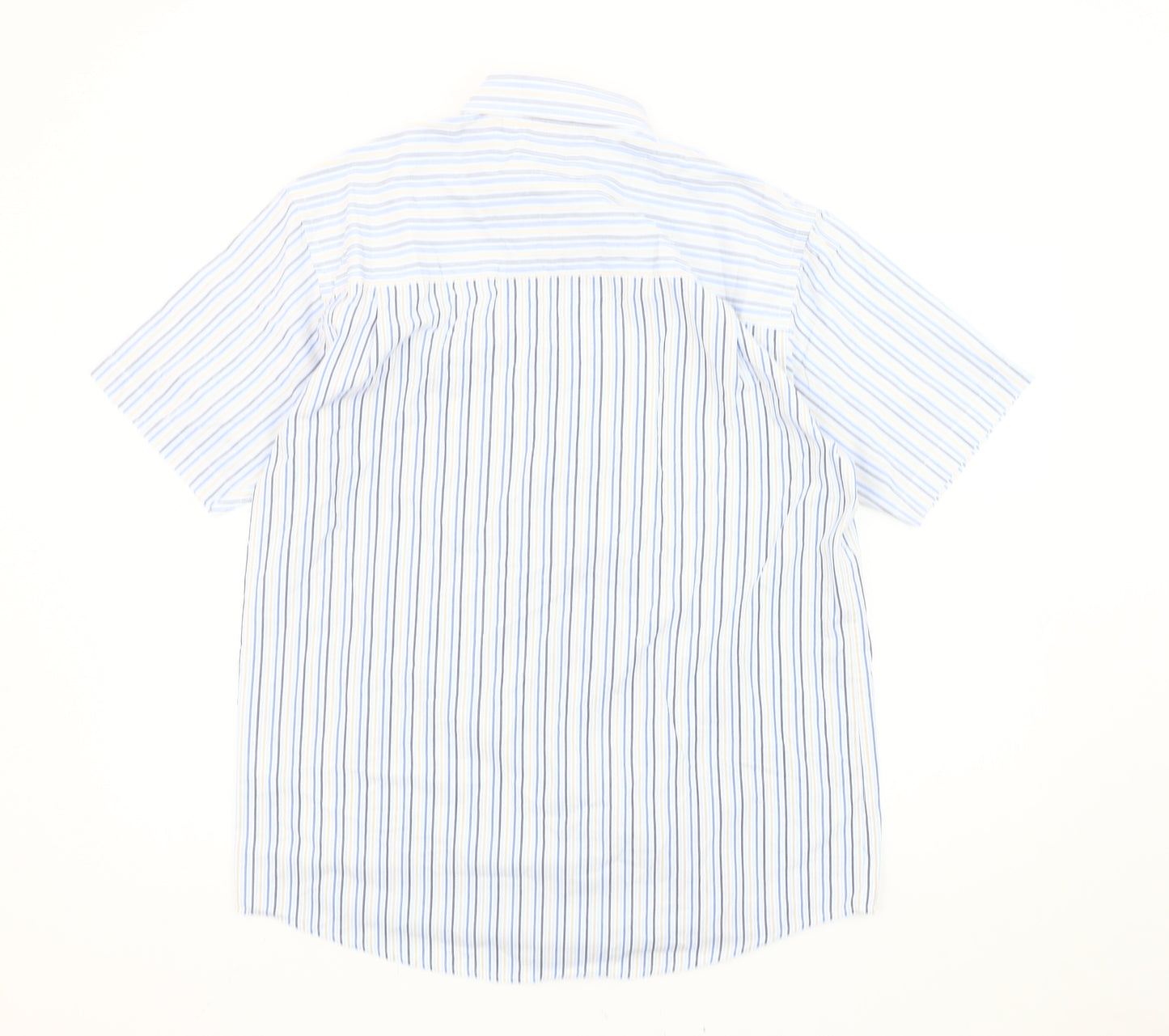 Carson Men's Multicoloured Striped M Short Sleeve Button-Up Shirt