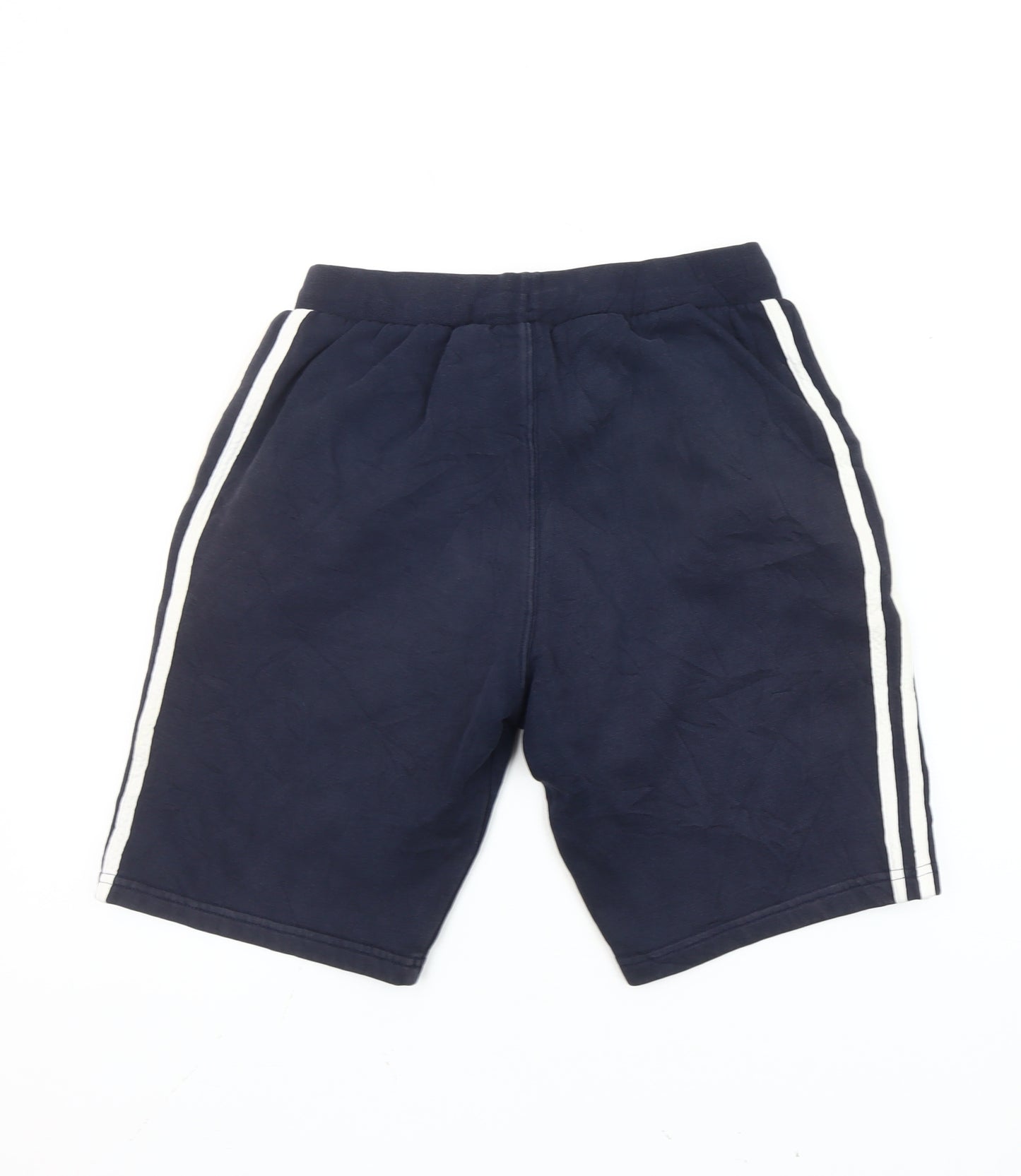Adidas Boys Blue 12-13Y Athletic Jersey Shorts Elastic Waist Pockets