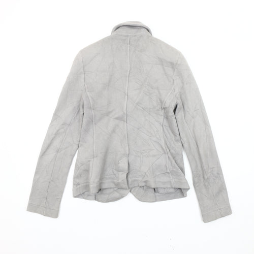 Whistles Women Grey UK 8 Slim Fit Tailored Knit Blazer