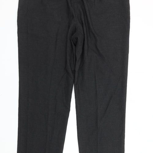 F&F Men's Black 42in Waist 31in Leg Regular Fit Dress Trousers