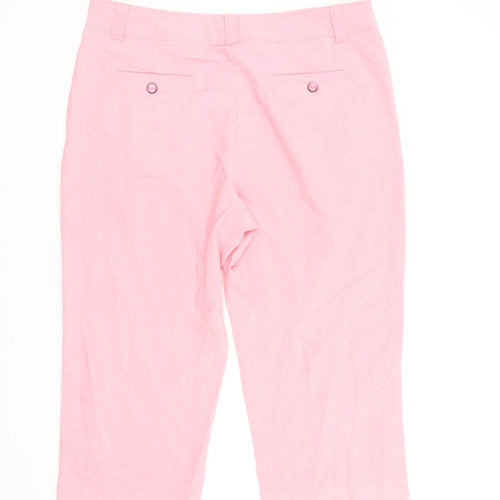 Tehama Women’s Pink Capri Trousers Size 12 Polyester Blend