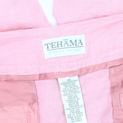 Tehama Women’s Pink Capri Trousers Size 12 Polyester Blend