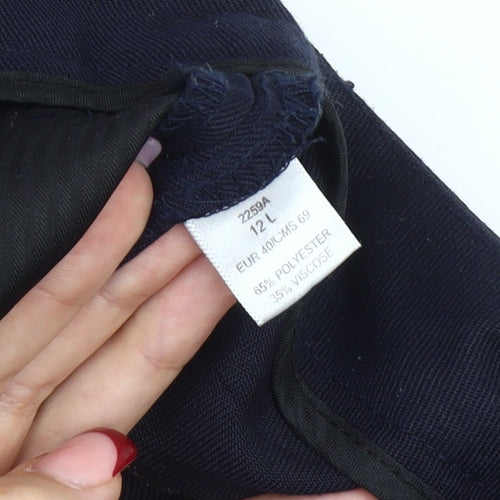 Brook Taverner Women’s Blue Dress Pants Size 12 Straight Leg Workwear