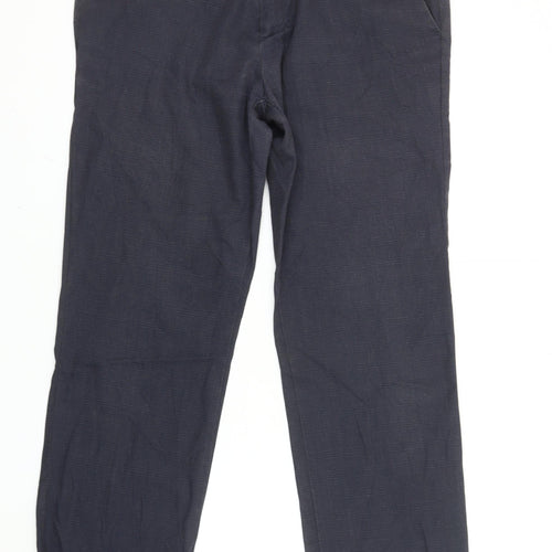 Gap Men's Blue Khakis Tailored Straight Fit Trousers 36W 32L
